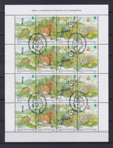 Ungarn 4343-4346 gestempelt Kleinbogen mit Ersttagsstempel #OE629