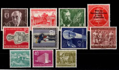 Berlin Jahrgang 1954 postfrisch mit Mi.Nr.: 115-125 #DDG63
