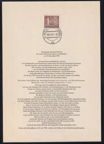 Berlin 151 auf Ersttagsblatt, ETB 33 #OT647