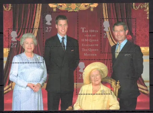 Großbritannien Block 9 postfrisch Königsfamilie #OE222