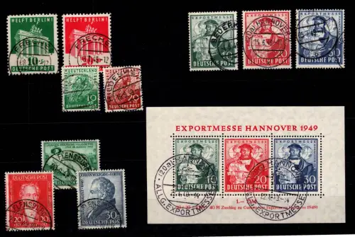 Bi-Zone Block 1 u.a. gestempelt sauberes Lot #DDN34