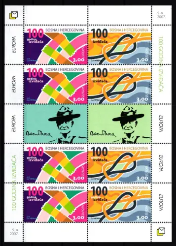 Bosnien Herzegowina Mostar Kleinbogen 200-201 postfrisch CEPT 2007 #GW525