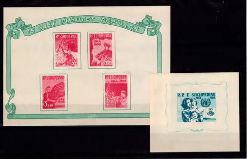 Albanien Block 5 & 6 postfrisch #DBV38
