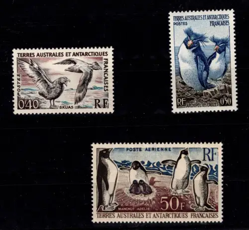 franz. Antarktis (TAAF) Lot 2, 15, 26 postfrisch #DCK29