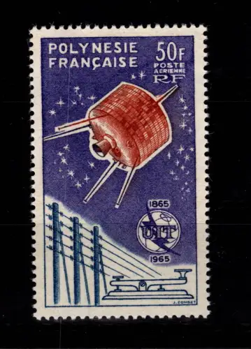 Französisch Polynesien 44 postfrisch Motiv Fernmeldeunion #DCZ27