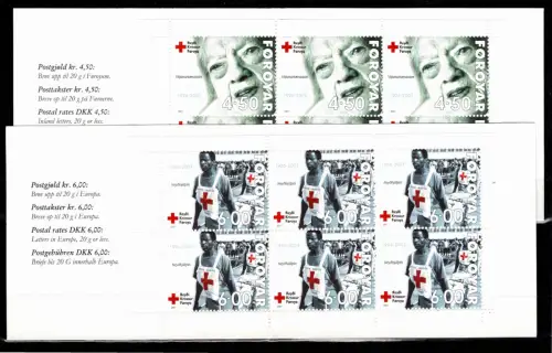 Färöer Markenheftchen mit 391-392 postfrisch Rotes Kreuz #OS112