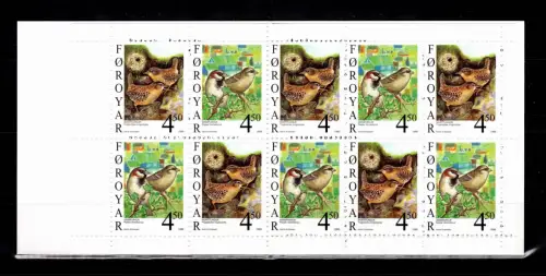 Färöer Markenheftchen MH 17 postfrisch Vögel #OS107