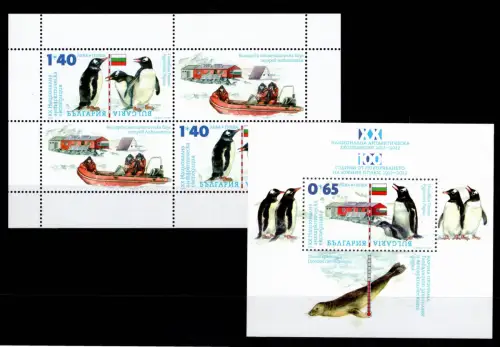 Bulgarien Block 355 + KB 5034 postfrisch Pinguine #OS078