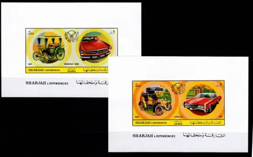 Sharjah Block 80-81 B postfrisch Automobile #OS095