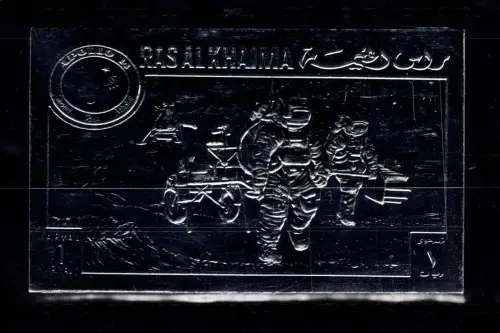 Ras al Khaima A 714 B postfrisch Raumfahrt, Silbermarke #OS126