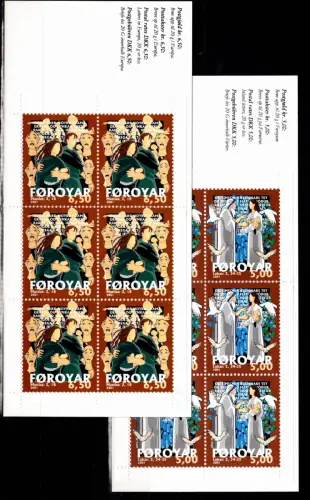 Färöer Markenheftchen mit 412-413 postfrisch Weihnachten #OS109