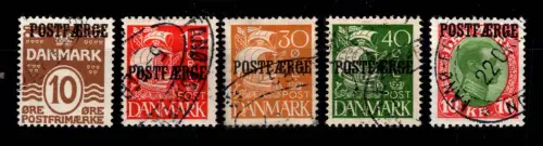 Dänemark Postfähre-(Paket)-Marken 11-15 gestempelt #DDU09