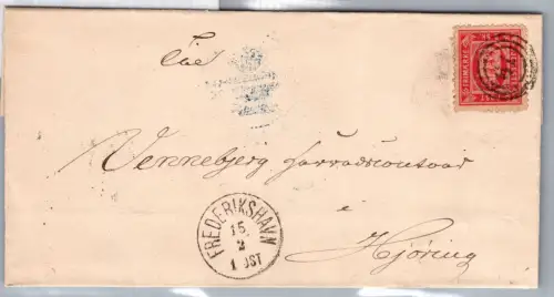 Dänemark Dienstmarken 2 B auf Brief #DDU18