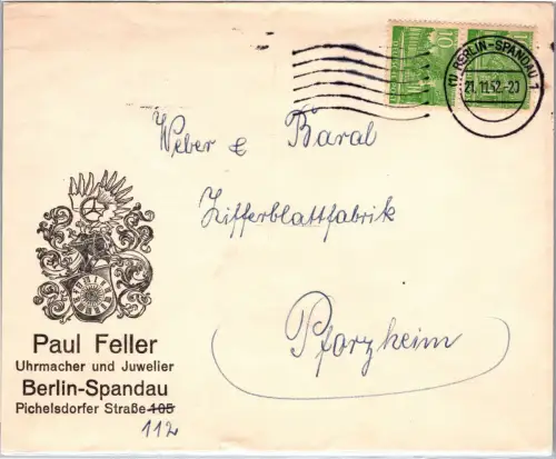 Berlin 47 auf Brief als Mehrfachfrankatur als Paar #DDJ61