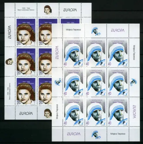 Makedonien Kleinbögen 74-75 postfrisch Cept #JM183