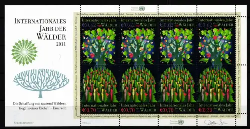 UNO Wien Kleinbogen 736-737 postfrisch Jahr des Waldes #HR008