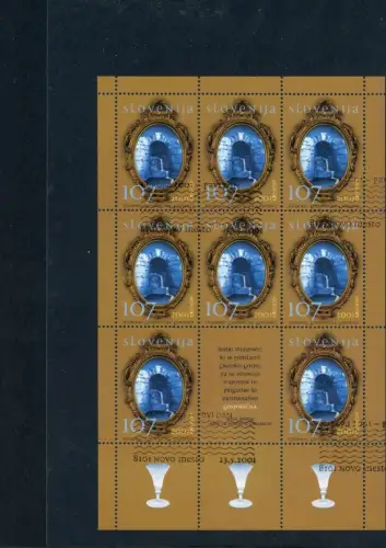 Slowenien 356 gestempelt als Kleinbogen, Esst, Cept 2001 #JJ966