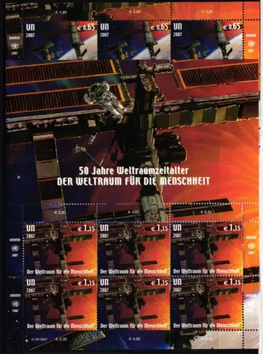 UNO Wien Kleinbögen 518-519 postfrisch Weltraumfahrt #ND132