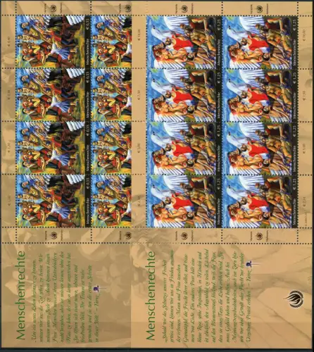UNO Wien Kleinbogensatz 430-431 postfrisch Menschenrechte #ID379