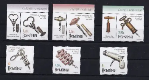 Rumänien 7196-7201 postfrisch Korkenzieher #OM926