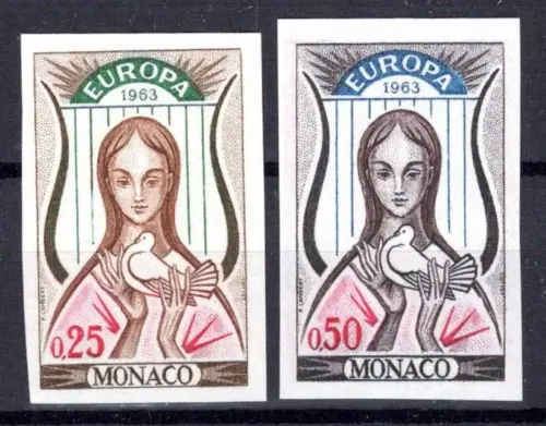 Monaco 742-743 postfrisch Cept Ausgabe ungezähnt #OR645