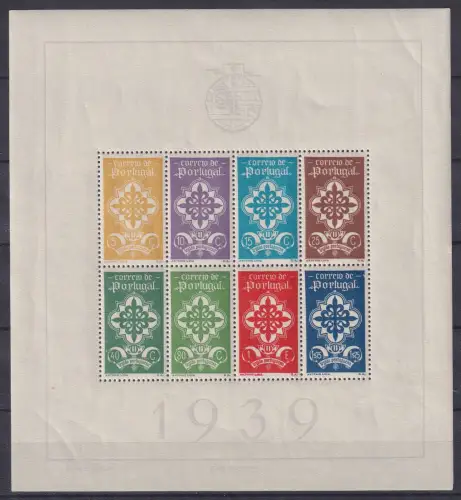 Portugal Block 1 postfrisch etwas knitterig #OR649