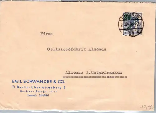 Berlin 66 auf Brief als Einzelfrankatur #DAT99