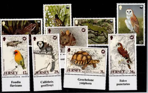 Jersey 442-446, 480-483 postfrisch Motiv Wildtiere #DCY43