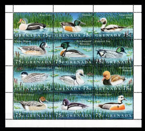 Grenada 2876-2887 KB postfrisch Kleinbogen, Motiv Ebten #DCY21