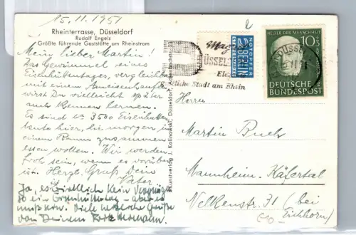 BRD 144 auf Postkarte als Einzelfrankatur portogerecht #DDP22