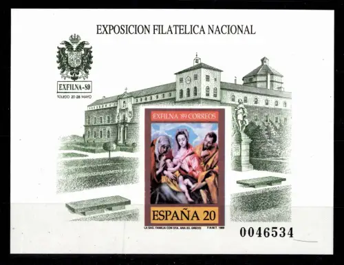 Spanien 2892, Block 34 postfrisch als Sonderblock #DCY56