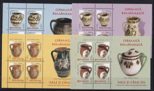 Rumänien Block 412-415 postfrisch Keramik #OM940