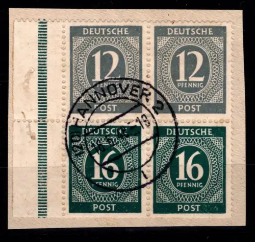 Alliierte Besetzung S 294 gestempelt mit Heftchenrand im Paar #OK394