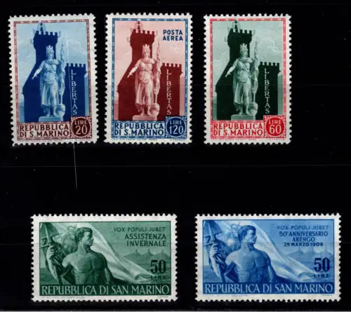 San Marino 523-525, 545-546 postfrisch #DCZ75