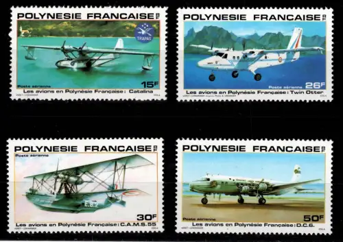 Französisch Polynesien 318-321 postfrisch Motiv Flugzeuge #DCZ40
