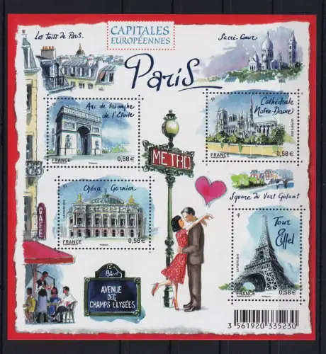 Frankreich 4989-4992 postfrisch Block 142 #DCN92