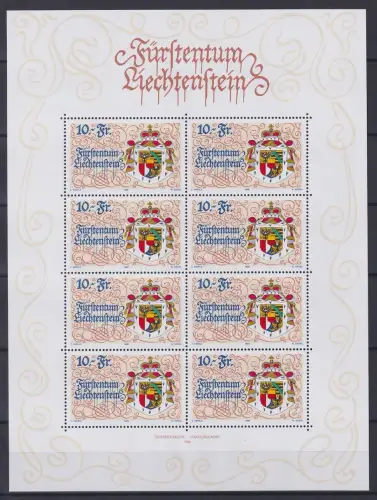 Liechtenstein 1136 postfrisch als Kleinbogen #OD638