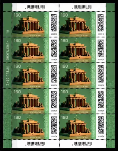 BRD Bund 3796 postfrisch als Kleinbogen #DDX01