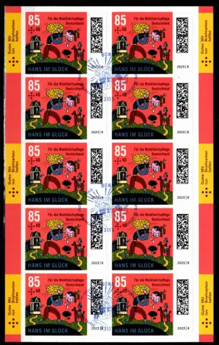 BRD Bund FB 123 gestempelt als Folienblatt #DDX17