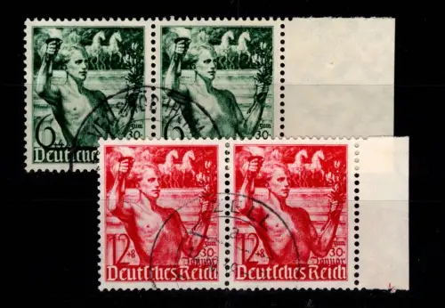 Deutsches Reich 660-661 waagerechtes Paar gestempelt #DDX51