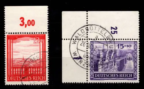 Deutsches Reich 804-805 OR, Eckrand gestempelt #DDY19