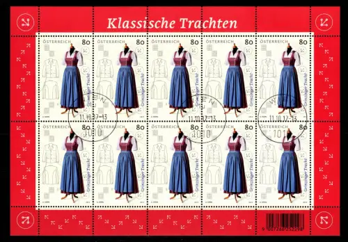 Österreich 3364 Kleinbogen gestempelt EST Wien #DDY86