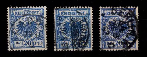 Deutsches Reich 48 b/c/d gestempelt alle geprüft BPP bzw. Typenprüfung #DDA04