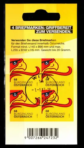Österreich 3307 gestempelt Folienblatt #DDY89