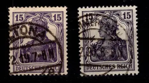 Deutsches Reich 101 a/b gestempelt geprüft Infla Berlin #DDA43