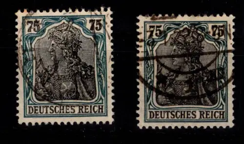 Deutsches Reich 107 b/c gestempelt tiefst geprüft Infla Berlin #DDA39