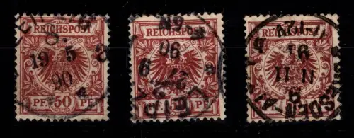 Deutsches Reich 50 b/c/d gestempelt alle geprüft bzw. Typenprüfung #DDA06