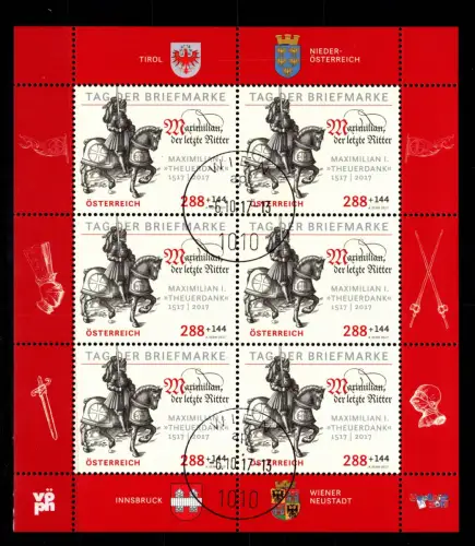 Österreich 3362 Kleinbogen gestempelt EST Wien #DDY84