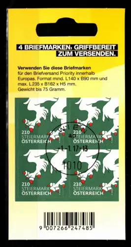 Österreich 3317 gestempelt Folienblatt #DDY94