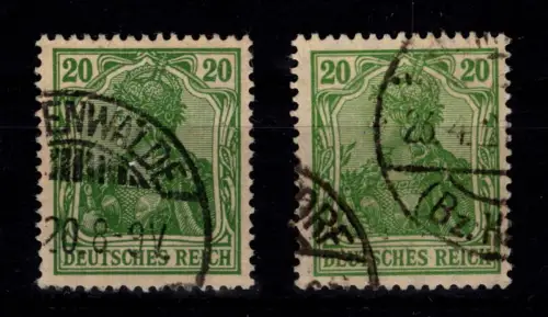 Deutsches Reich 143 a,b gestempelt geprüft Infla Berlin #DDA66